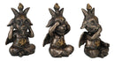 Goat of Mendes Samael Lilith See Hear Speak No Evil Baphomets Set of 3