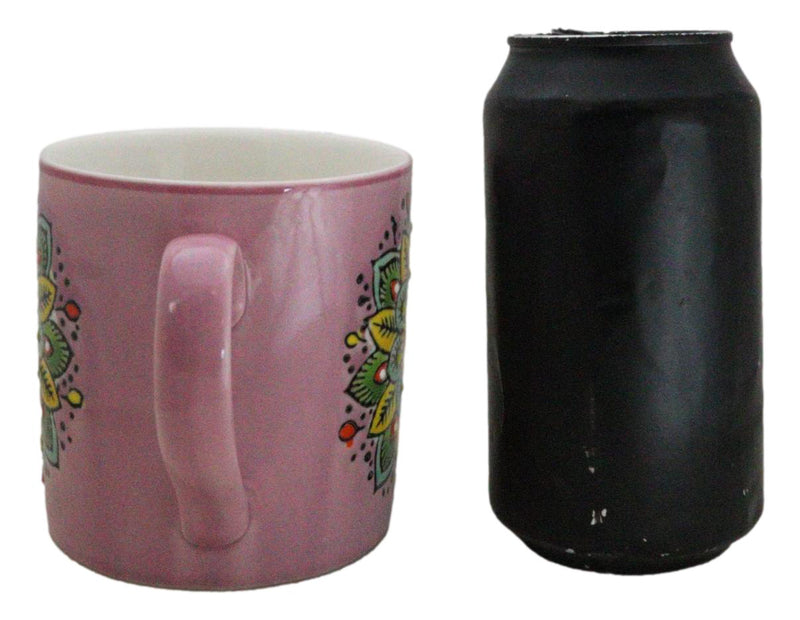 Purple Sahasrara Crown Chakra Zen Flower Of Life Mandala Circle Ceramic Mug Cup