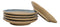 Pack Of 5 Blue River Ao Nagashi Collection Porcelain Round Dinner Plates 8.75" D