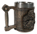 Norse Viking Berserker Warrior With Wolf Shield And Axe Coffee Tankard Mug 16oz