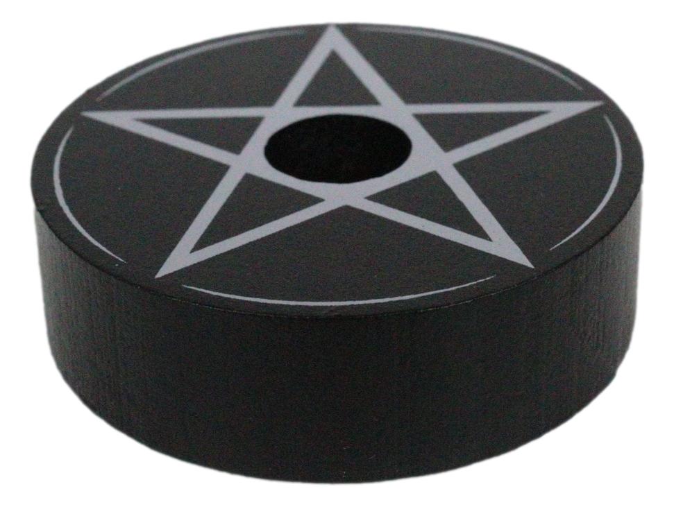 Set Of 6 Occult Wicca Witchcraft Pentagram Star Circle Spell Candle Holders 2"D