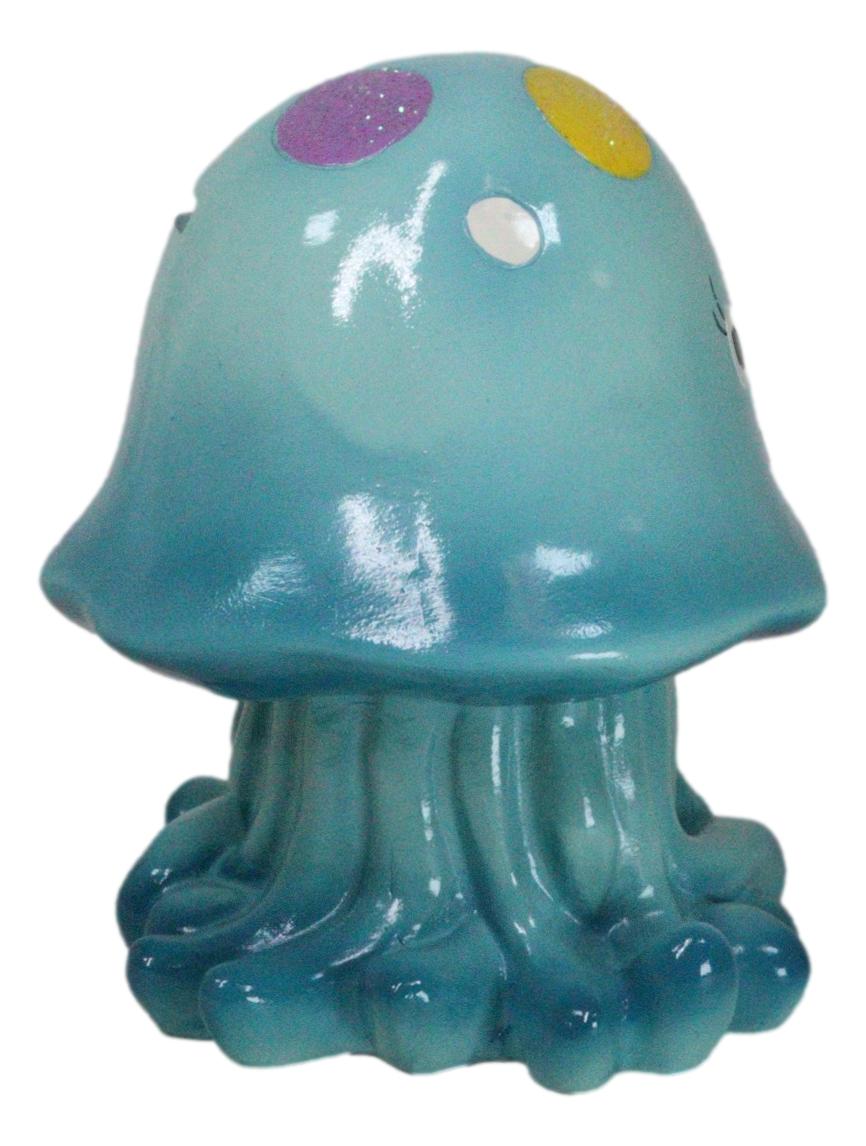 Whimsical Nautical Marine Blue Sea Jellyfish Money Coin Savings Piggy Bank