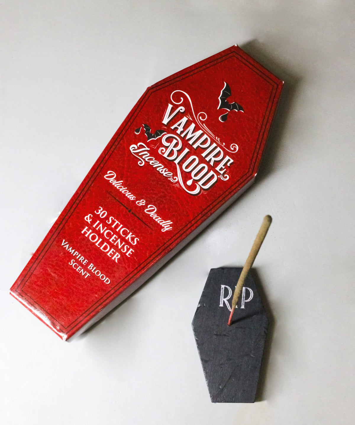 Vampire Blood Incense Sticks Pack of 30 With RIP Coffin Incense Stick Holder