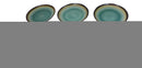 Pack Of 6 Green Crackle Midori Kannyu Ceramic Wavy Round Dinner Plates 9.5"D
