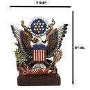 American Great Seal Bald Eagle Olive Branch Arrows Pluribus Unum Desktop Plaque