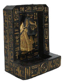 Egyptian Goddess Of Protection Bastet Hieroglyphs Backflow Incense Burner Decor