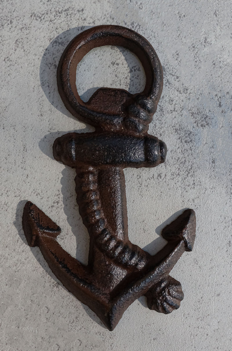 Rustic Cast Iron Nautical Coastal Marine Ship Anchor Beer Bottle Opener Set Of 4
