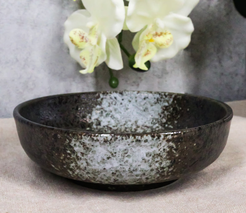 Pack Of 5 Charcoal Grey Tone Hakumu Collection Shallow Bowl Or Deep Plates 10oz