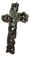 Rustic Western Blooming Flowers Garland With Hearts Decorative Wall Cross