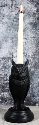 Mystical Wicca Gothic Owl Of Astrontiel Candlestick Candle Holder Figurine