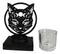 Wicca Phases of The Moon Celestial Black Cat Metal Votive T-Lite Candle Holder