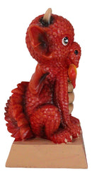 Fantasy Red Fire Koan Cartoon Chibi Dragon Figurine What Would A Dragon Do?
