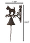 Cast Iron Rustic Vintage Western Scottish Terrier Dog Door Wall Dinner Yard Bell