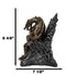 Bronzite Dragon Sitting On Iron Throne Of Swords With Valyrian Blade Figurine