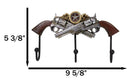 Rustic Western Old World Dual Six Shooter Gun Pistols With Lone Star 3 Pegs Hook