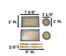 Ao Nagashi Porcelain Sushi Plates Sauce Dishes Chopsticks Dinnerware Set For 2