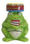 Whimsical Party Happy Birthday Green Frog Ceramic Tea Light Votive Candle Holder