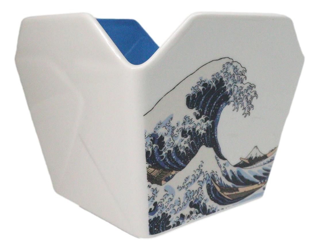 Great Wave Kanagawa Hokusai Takeout To Go Box Serving Bowl With Chopsticks Set