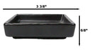 Set Of 6 Kokuyo Black Minimalist Ceramic Square Condiment Sauce Dishes 2oz