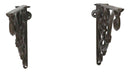 Pack of 2 Vintage Classic Rust Finish Wrought Iron Victorian Scroll Wall Hooks