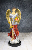 Large Catholic Christian Archangel Saint Jehudiel Laudation Of God Figurine 13"H