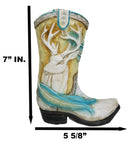 Rustic Western Elk Stag Deer Buck Antlers Feathers Cowboy Boot Money Piggy Bank