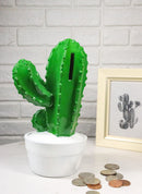Southwest Desert Plains Whimsical Green Aloe Cactus Money Savings Piggy Bank