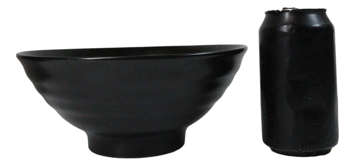 Pack Of 6 Black Kokuyo Ceramic Collection Large Ramen Soup Dinner Bowl 40oz