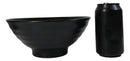 Pack Of 6 Black Kokuyo Ceramic Collection Large Ramen Soup Dinner Bowl 40oz