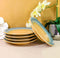 Pack Of 5 Blue River Ao Nagashi Collection Large Round Dinner Plates 10" D