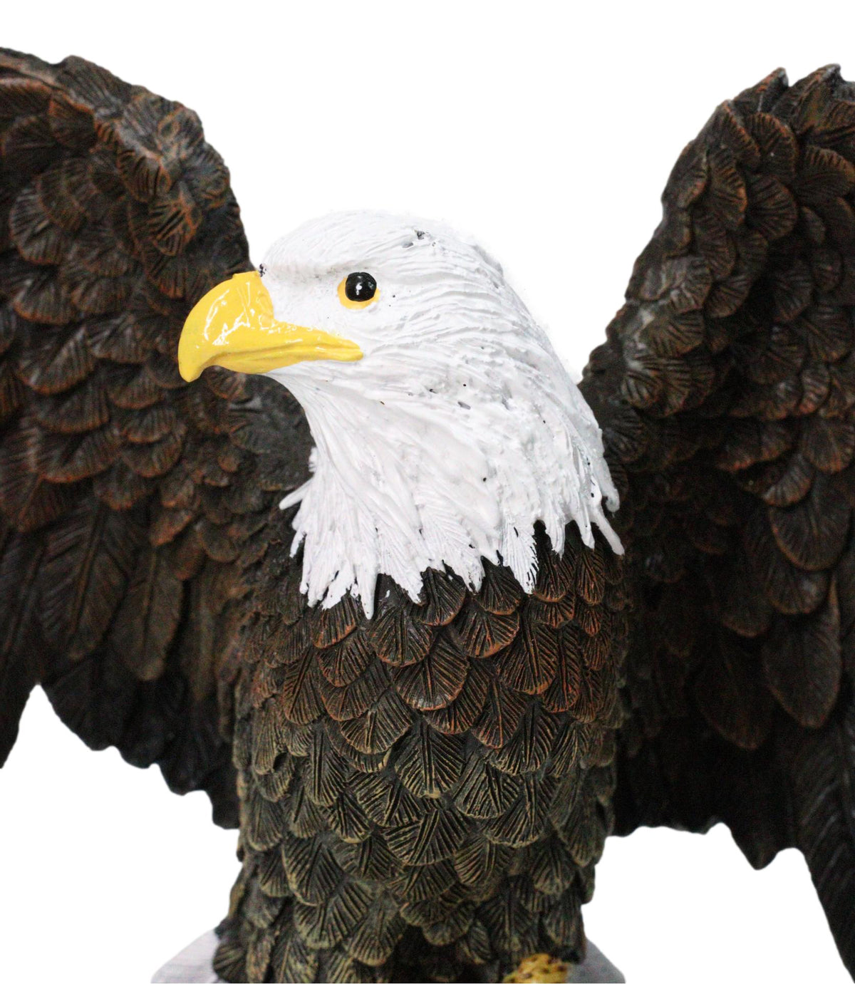 Patriotic American Bald Eagle Figurine With Wings Spread Wildlife Sculpture