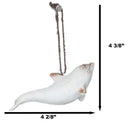 Set Of 6 Antique White Dolphins Ocean Marine Wall Hanging Decor Tree Ornaments