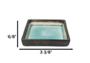 Set Of 6 Midori Kannyu Crackle Green Ceramic Square Condiment Sauce Dishes 2oz