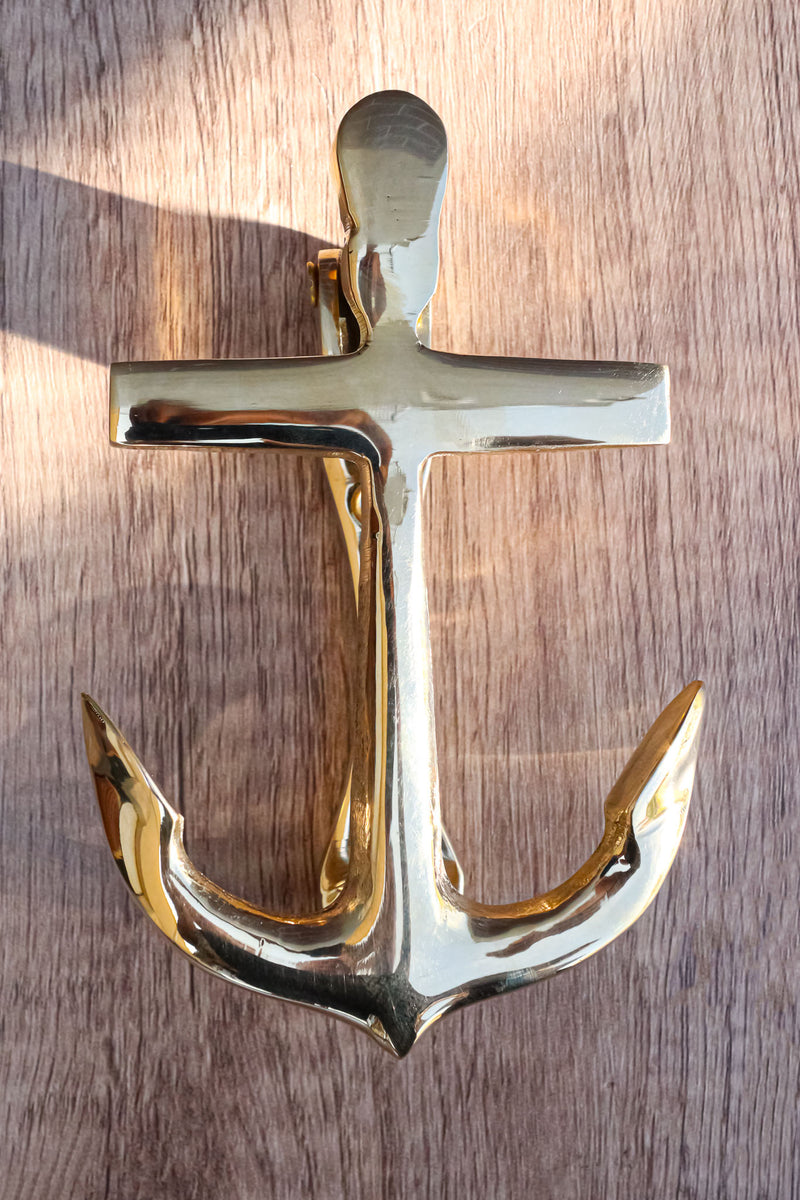 Brass Metal Vintage Marine Nautical Sailor Ship Anchor Door Knocker Sc–  Ebros Gift