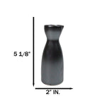 Pack Of 6 Porcelain Iron Black Tetsu Kesho Japanese Wine Sake Tokkuri Flasks