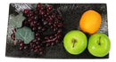 Pack Of 3 Hakumu Grey Tone Porcelain Long Rectangular Serving Platter 15"X8.5"