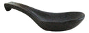 Pack of 6 Charcoal Grey Tone Hakumu Ceramic Asian Soup Spoons With Hook 5.75"L