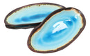 Pack Of 3 Blue Aozora Kannyu Porcelain Oblong Shaped 12" L Serving Platters