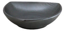 Set Of 5 Black Tetsu Kesho Ceramic Appetizer Salad Triangular Deep Plates