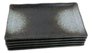 Pack Of 5 Grey Tone Hakumu Ceramic Collection Rectangular Sushi Plates 7.75" L