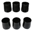 Pack Of 6 Modern Minimalist Black Kokuyo Glazed Ceramic Yunomi Tea Cups 9oz
