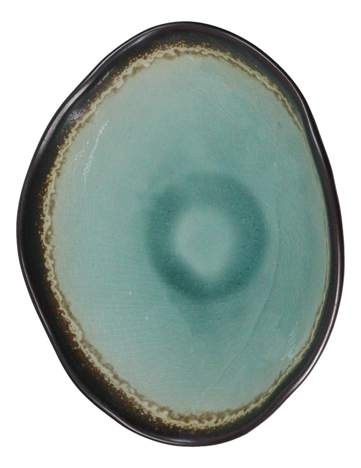 Pack Of 6 Green Crackle Midori Kannyu Wavy Round Condiment Sauce Dishes 2oz