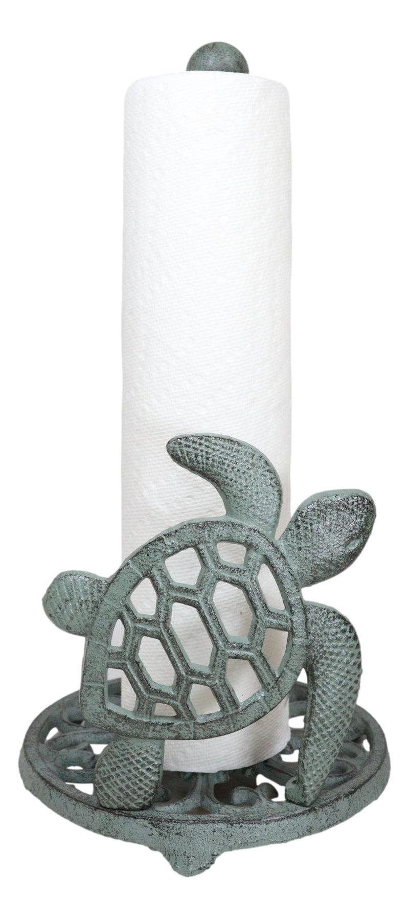 Cast Iron Marine Giant Sea Turtle Scroll Patterns Kitchen Paper Towel –  Ebros Gift