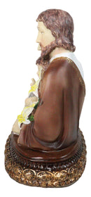 Holy Family Mother Mary Joseph And Jesus On Vatican Plinth Altar Figurine