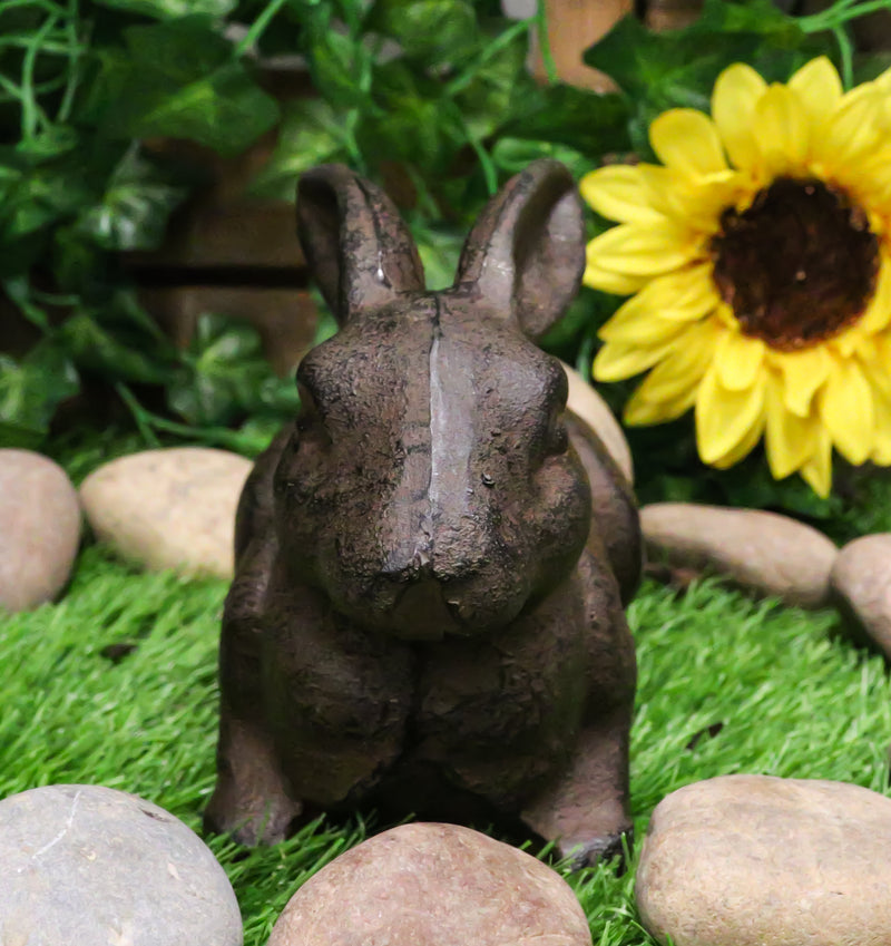 Rustic Vintage Cast Iron Whimsical Bunny Rabbit Abstract Taxidermy Fig–  Ebros Gift