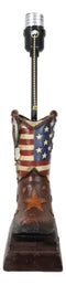 American Forgotten Soldier Eagle Rifle And Helmet Cowboy Boot Desktop Table Lamp
