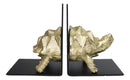 Nautical Marine Turtle Tortoise with Spiked Shell Bookends Sculpture Set 6"H
