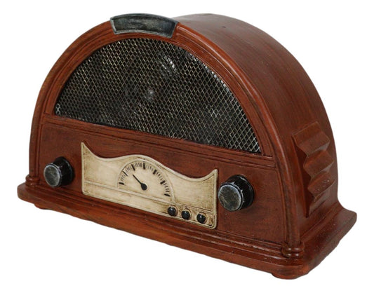 Novelty Vintage Retro Arc Shaped Radio Player Money Coin Savings Piggy Bank