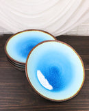Pack Of 6 Blue Sky Aozora Kannyu Large Wavy Round Dinner Plates 11"D Serveware