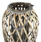 32"H Rustic Western Farmhouse Rattan Wood Willow Candle Lantern Candleholder